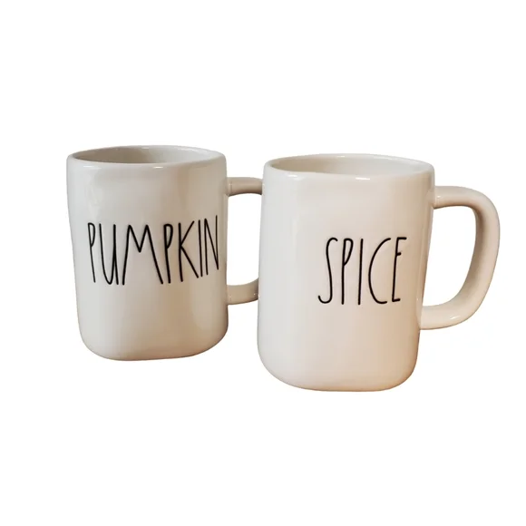 RAE DUNN | Coffee Mugs - Pumpkin Spice (x2) - Picture 1 of 6
